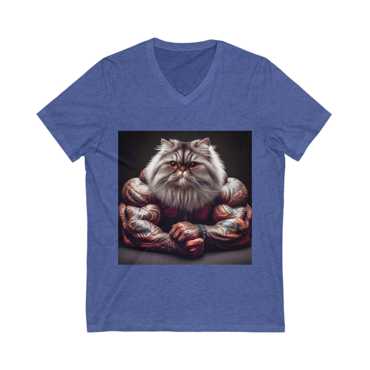 Persian Cat Unisex Jersey Short Sleeve V-Neck Tee