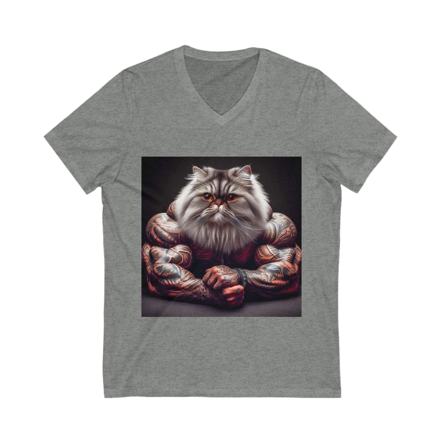 Persian Cat Unisex Jersey Short Sleeve V-Neck Tee