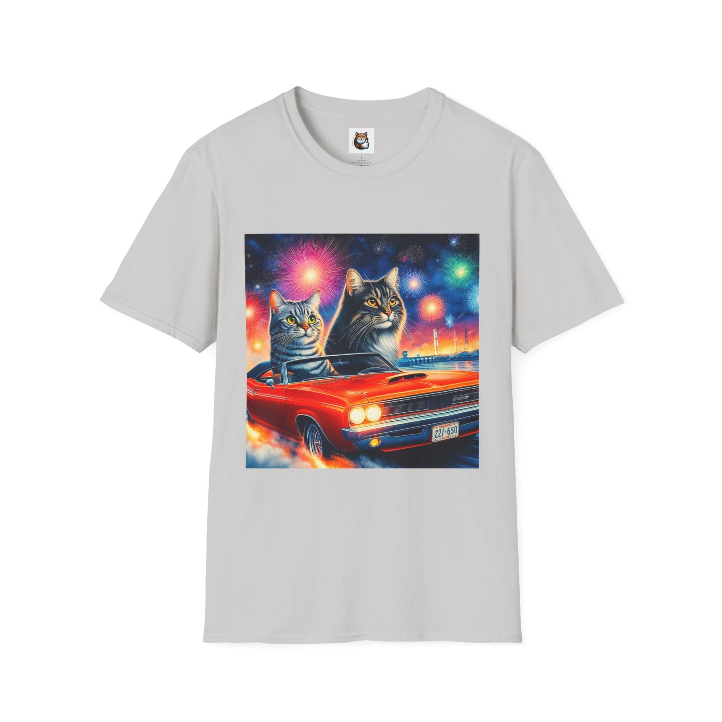 Wacky Domestic Cat Unisex Softstyle T-Shirt