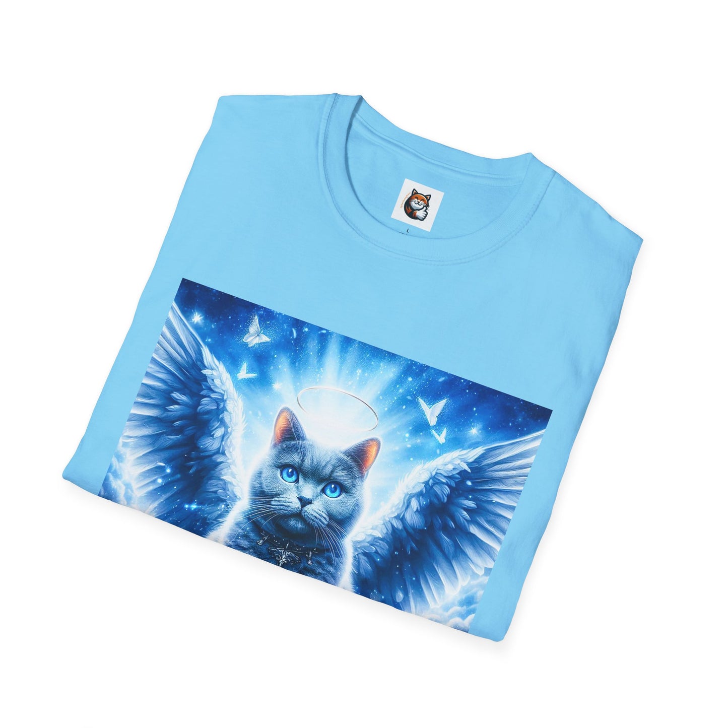 Russian Blue Cat Unisex Softstyle T-Shirt