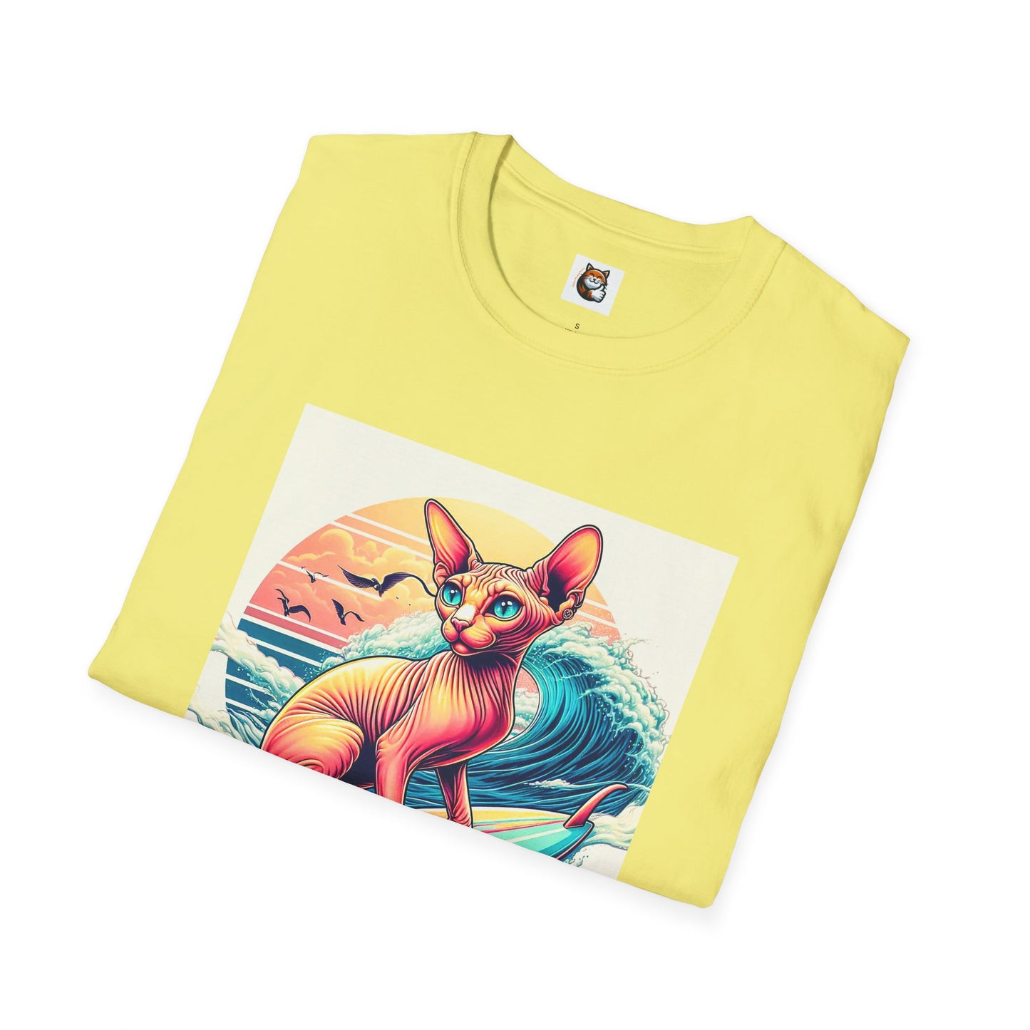 Sphynx Cat surfing