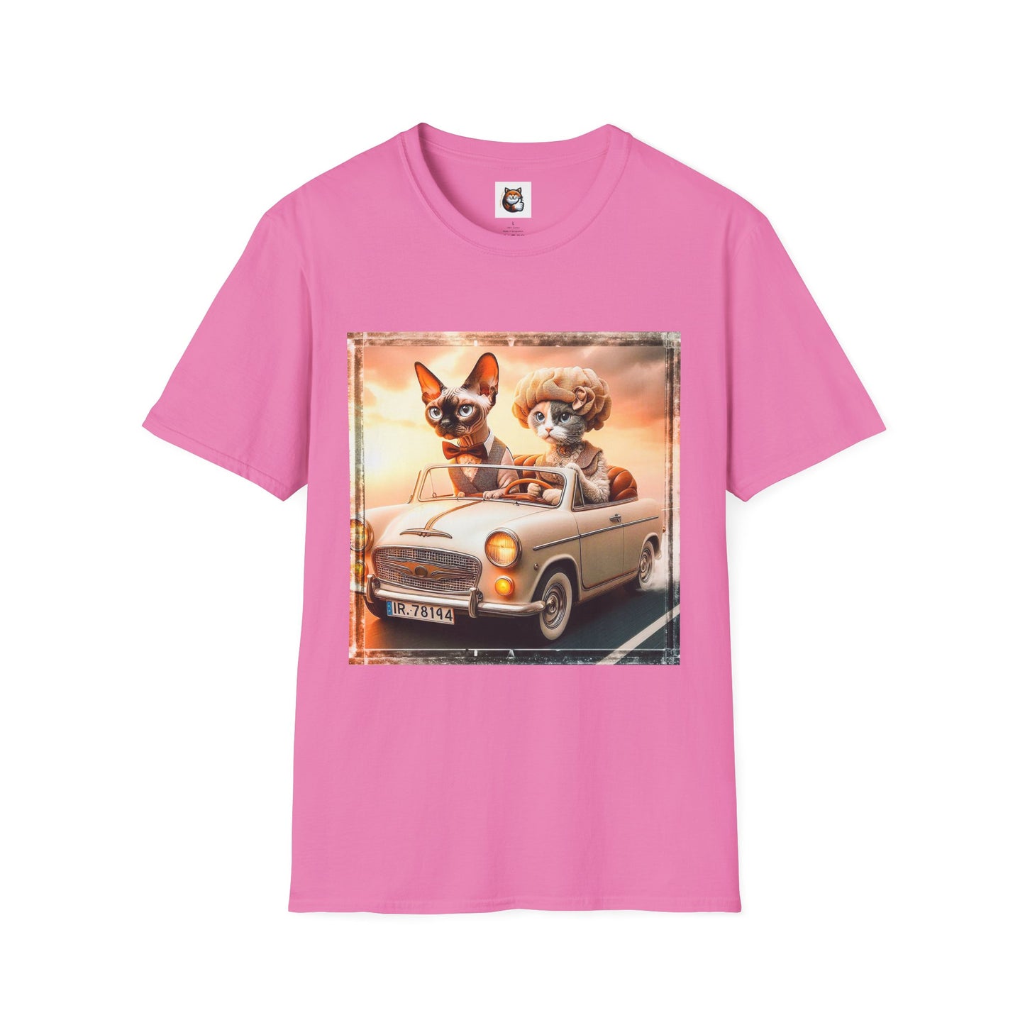 Wacky  Devon Rex pretty sunset  Unisex Softstyle T-Shirt