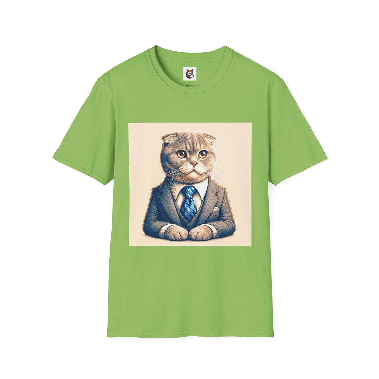 Scottish Fold Cat suit and tie  T-Shirt