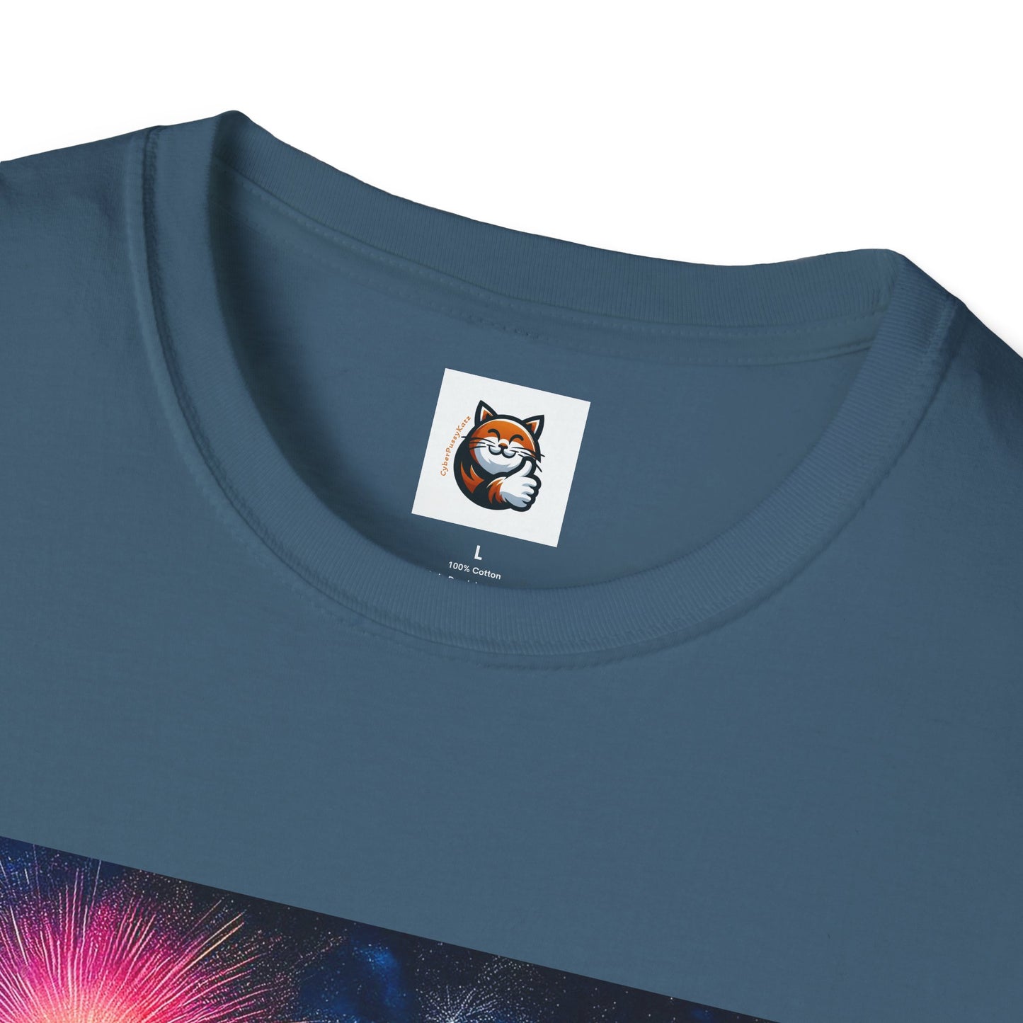 Wacky Domestic Cat Unisex Softstyle T-Shirt
