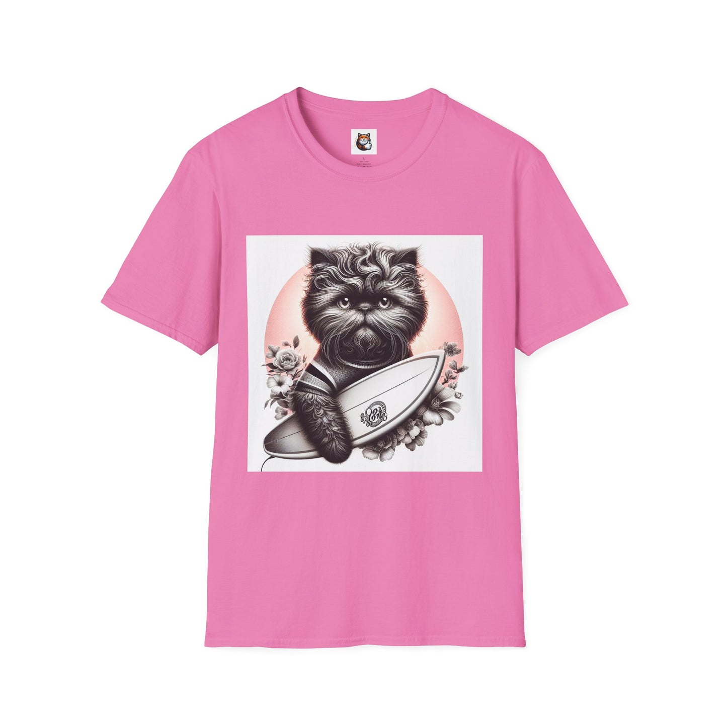 Selkirk Rex Cat T-Shirt fluffy surfer girl