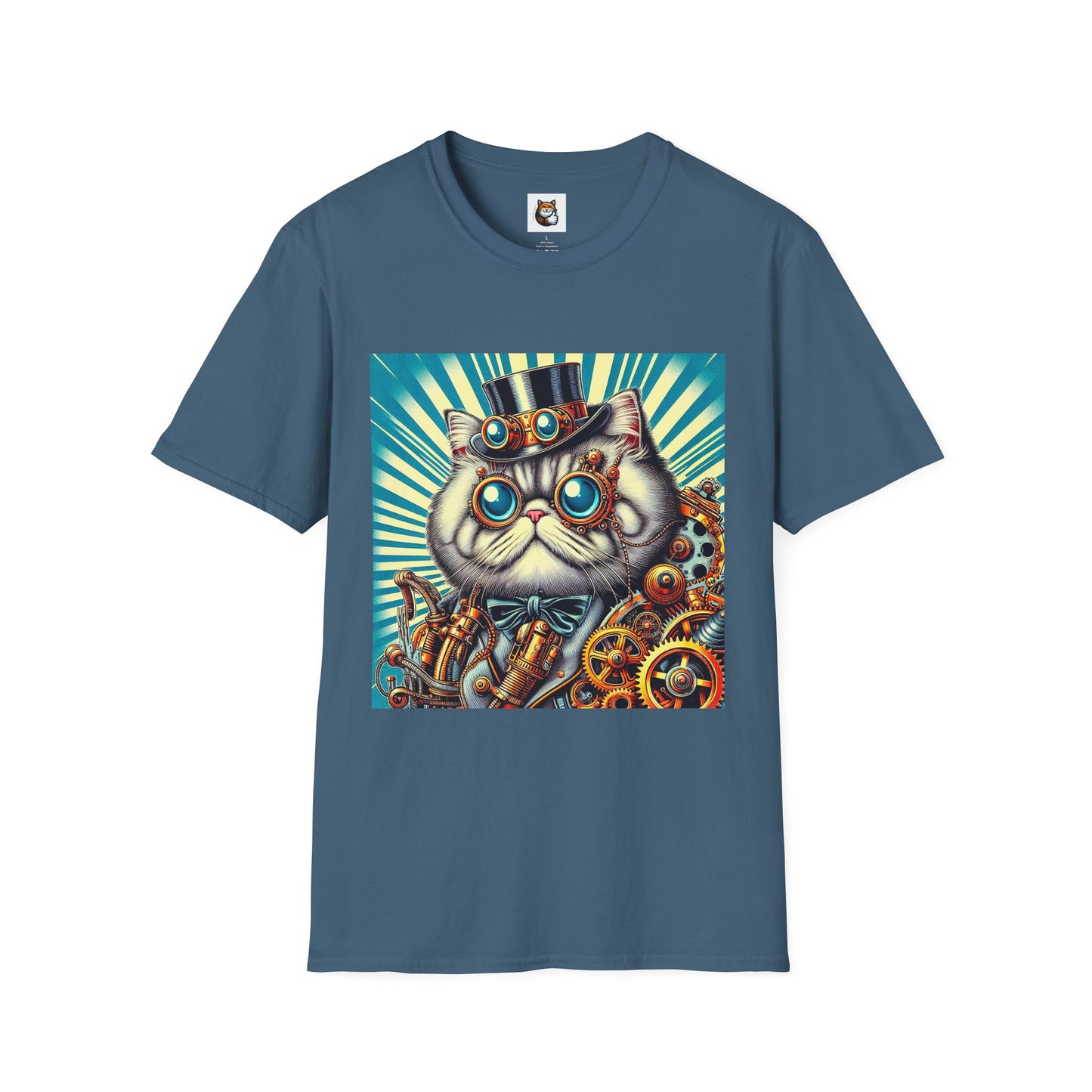 Selkirk Rex Cat T-Shirt steam punk