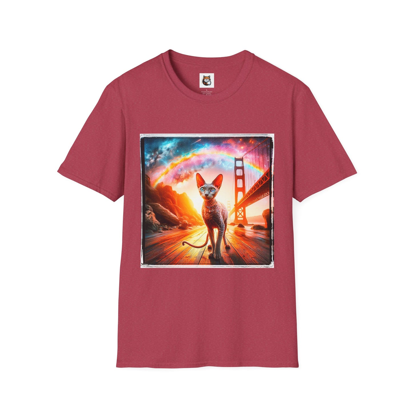 Cornish Rex Cat rainbow sunset T-Shirt
