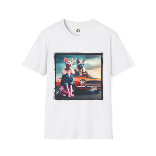 Wacky Cornish Rex Cat Unisex Softstyle T-Shirt