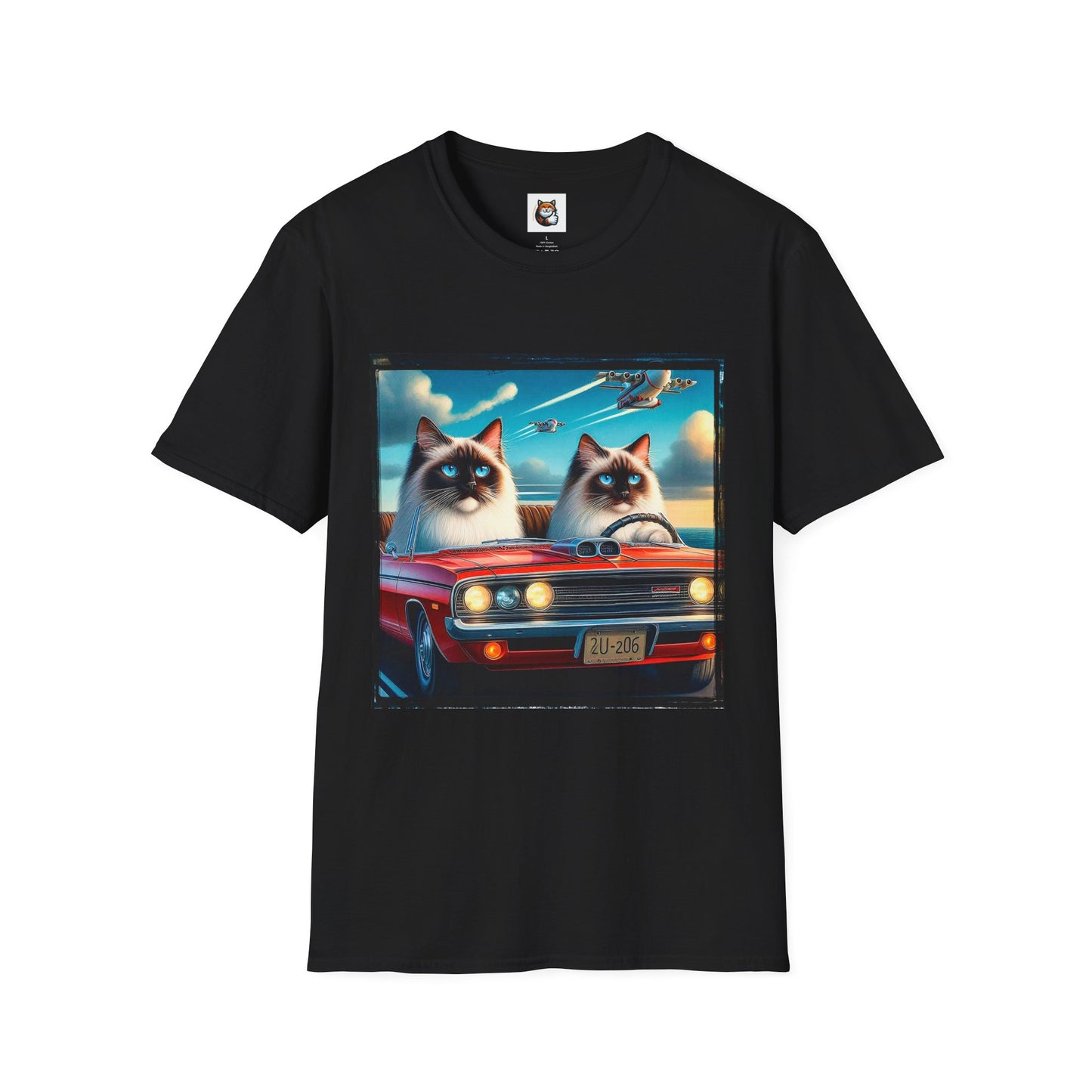 Wacky Birman night driving Softstyle T-Shirt