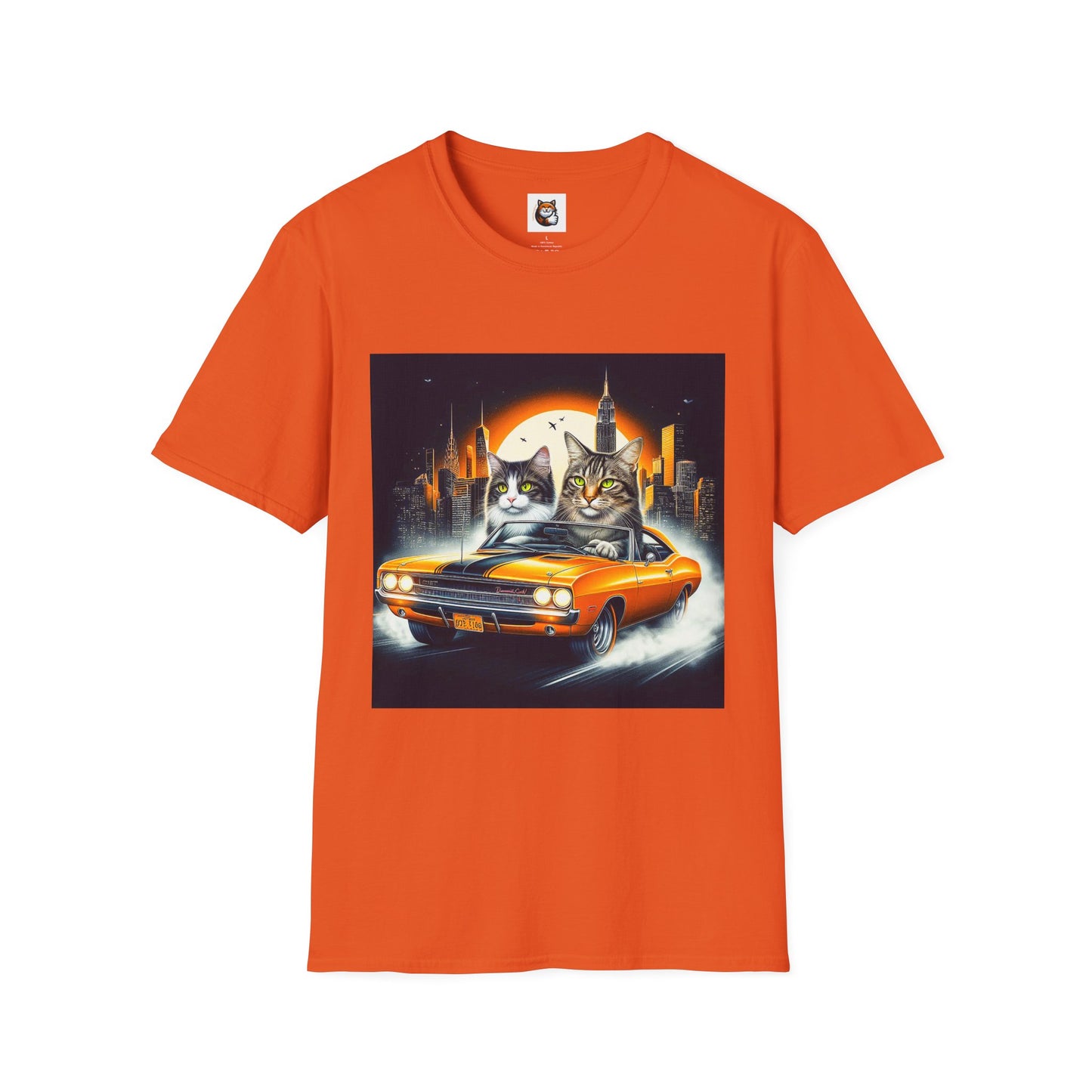 Wacky Domestic Cat Unisex Softstyle T-Shirt