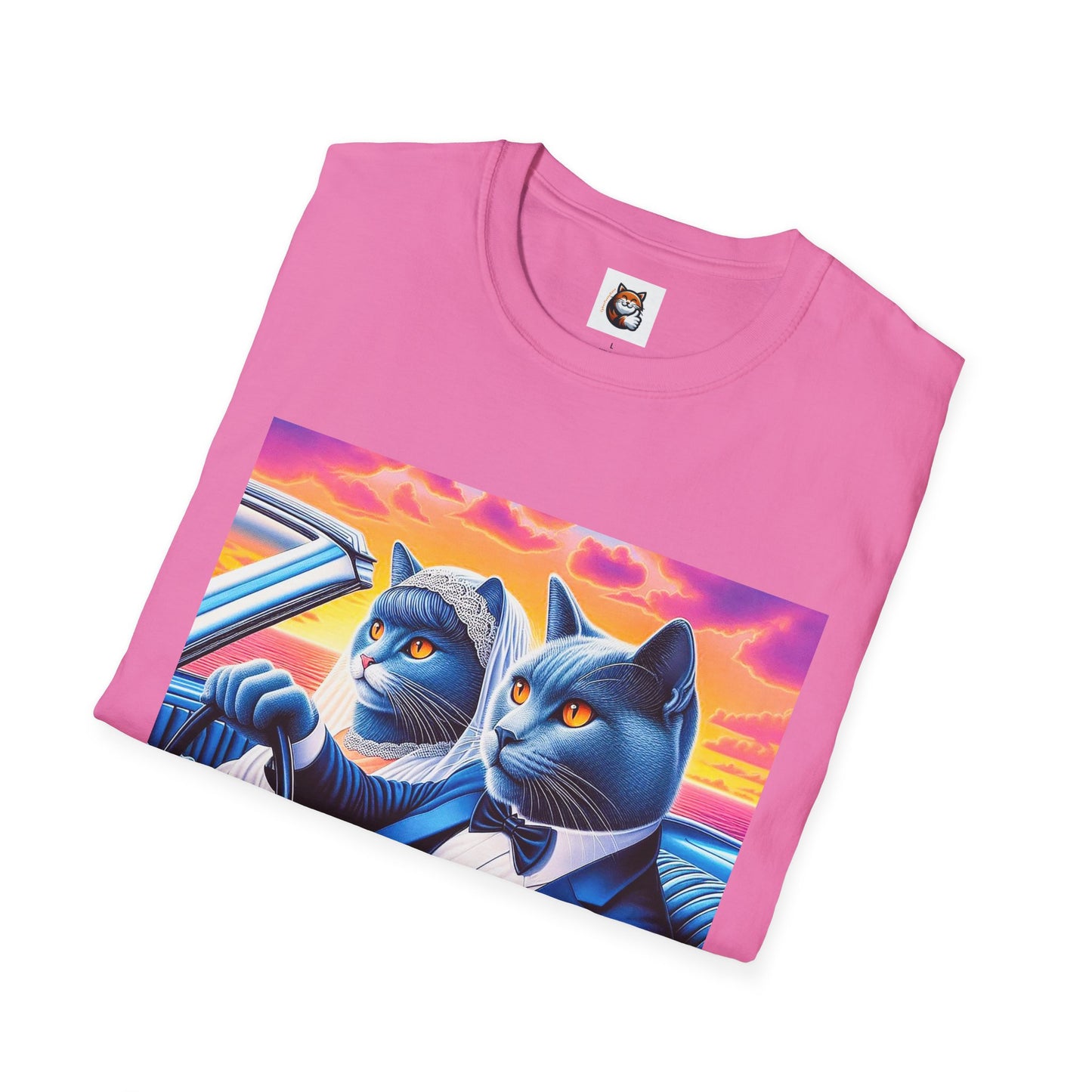 Russian Blue Cat  just married T-Shirt