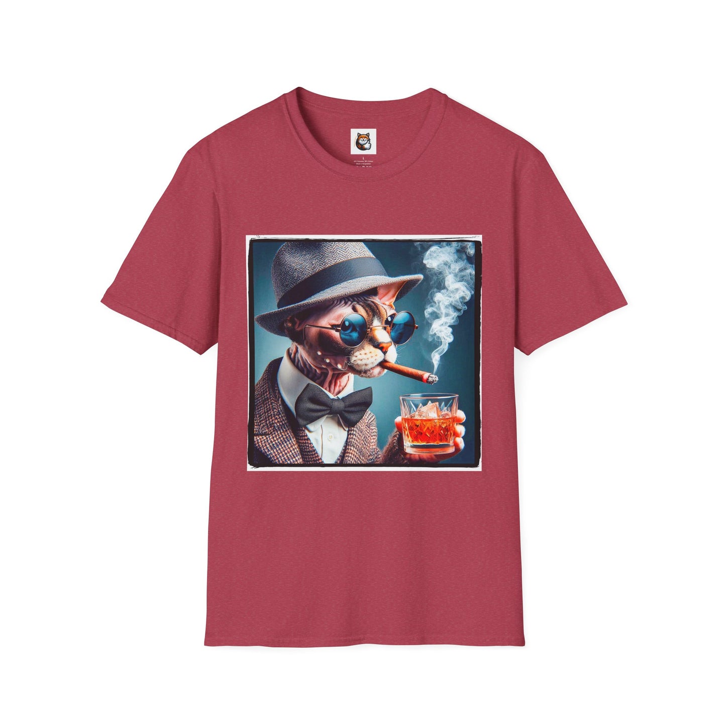 Devon Rex Cat smoking Softstyle T-Shirt