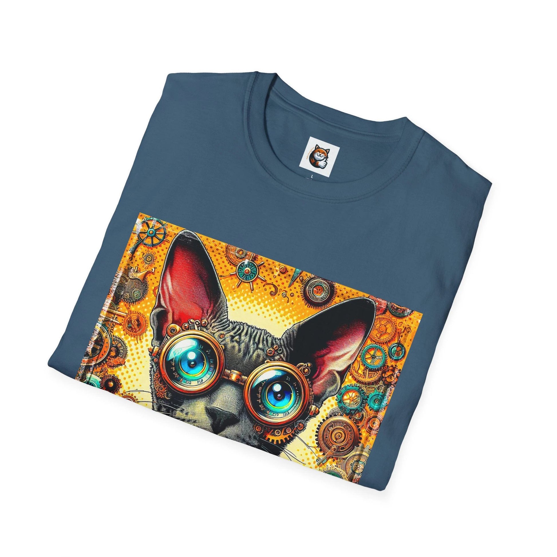 Cornish Rex Cat steam punk T-Shirt by Printify