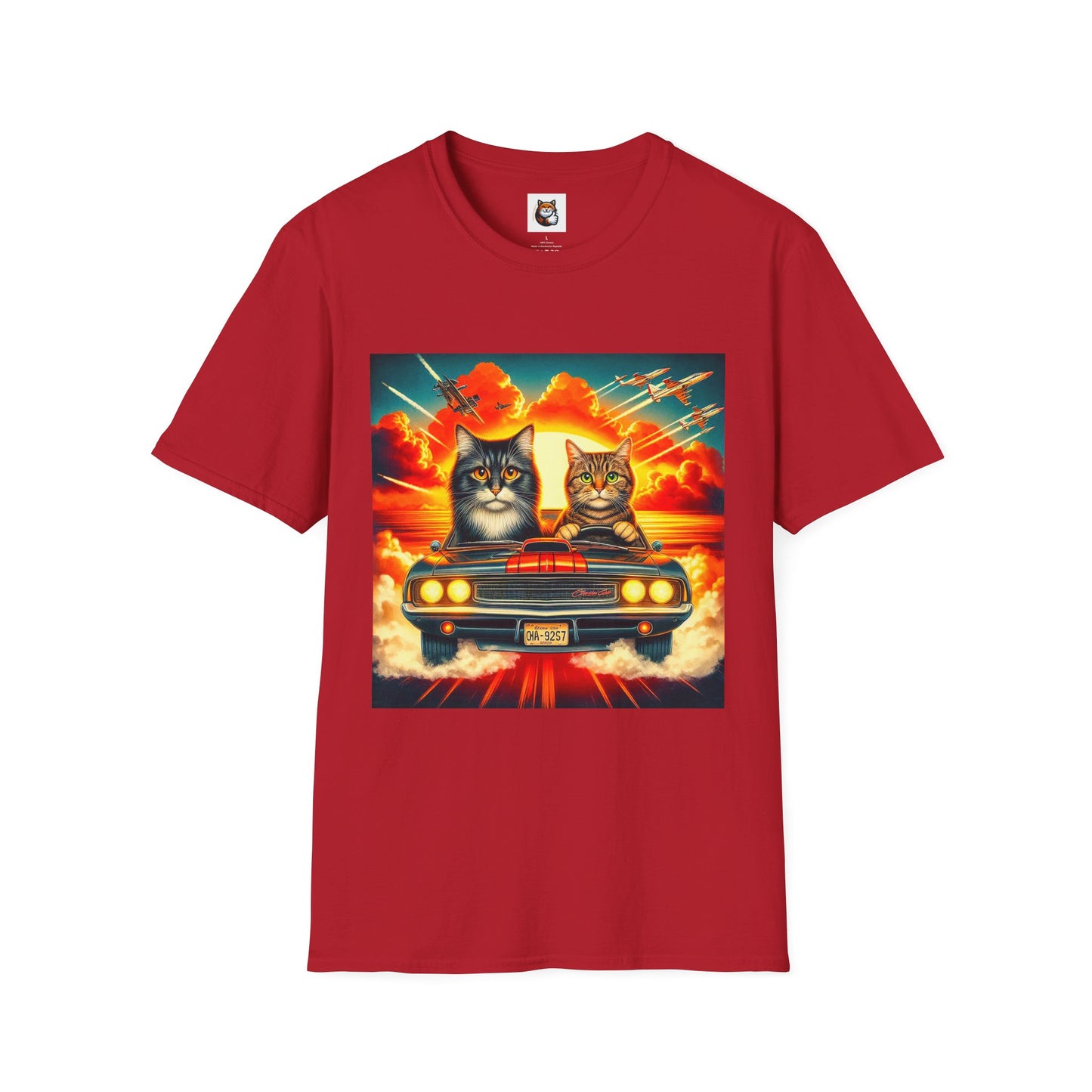Wacky Domestic Cat Unisex Softstyle T-Shirt