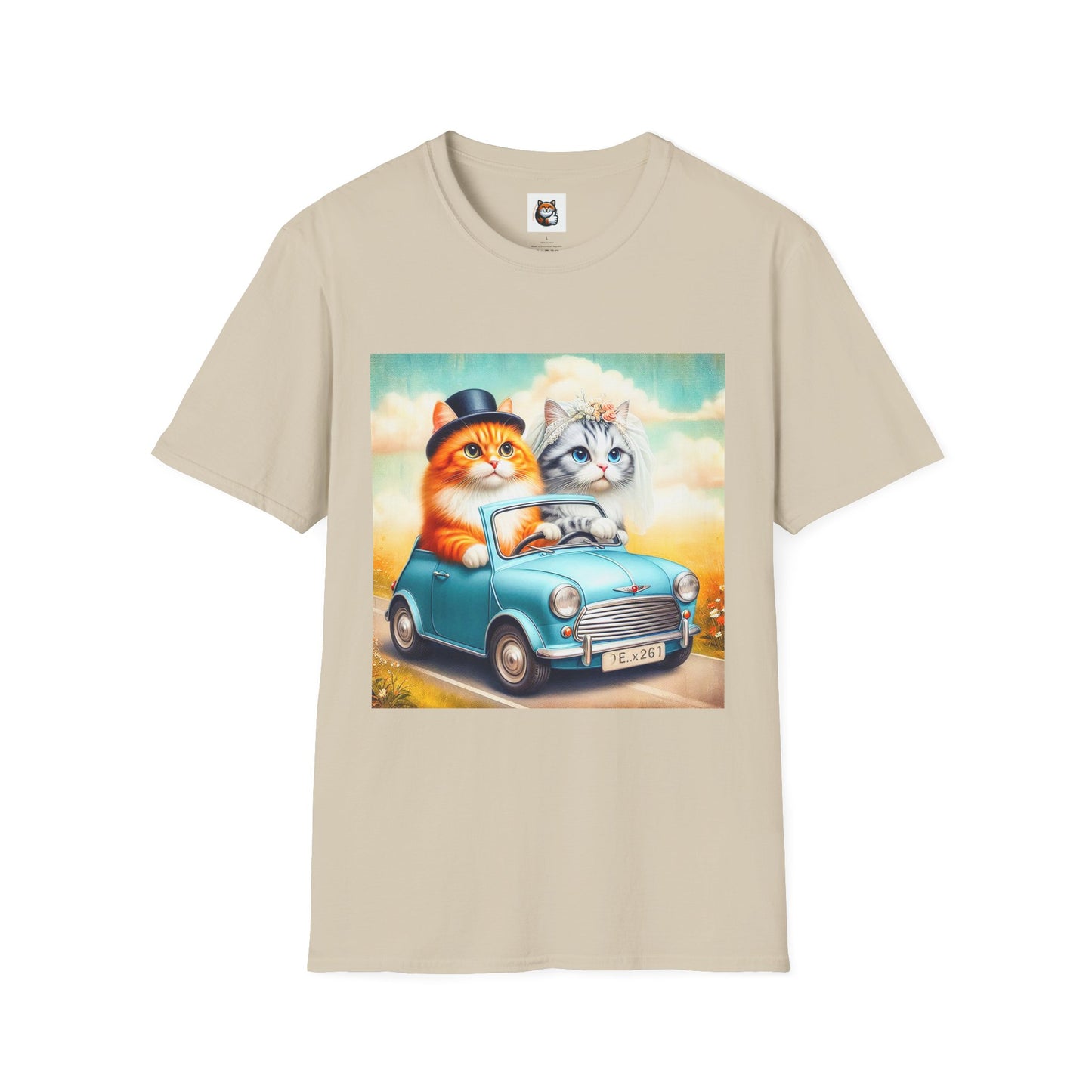 Wacky Domestic Cat Unisex Softstyle T-Shirt