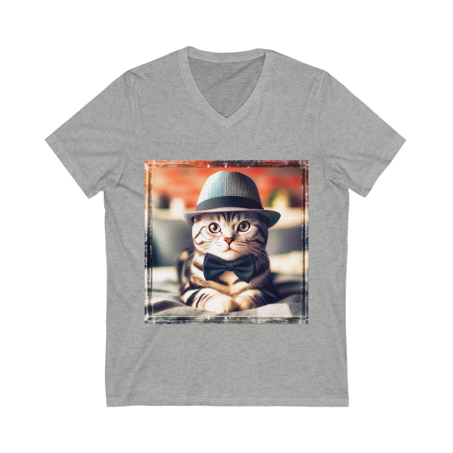 American Shorthair pretty baby Jersey Short Sleeve V-Neck Tee