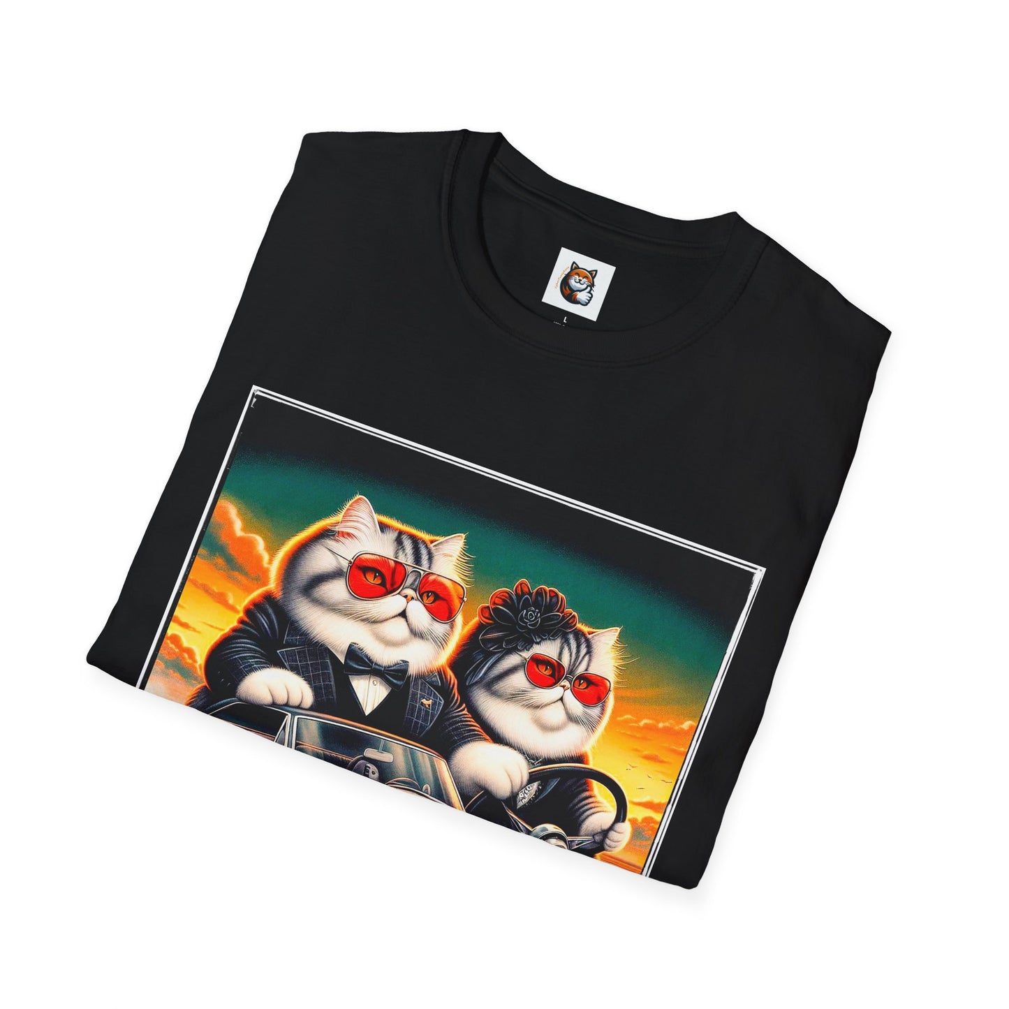 Wacky Exotic Shorthair Cat Unisex Softstyle T-Shirt