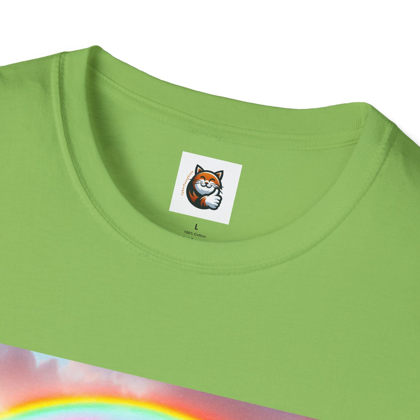 Selkirk Rex Cat T-Shirt rainbow bridge