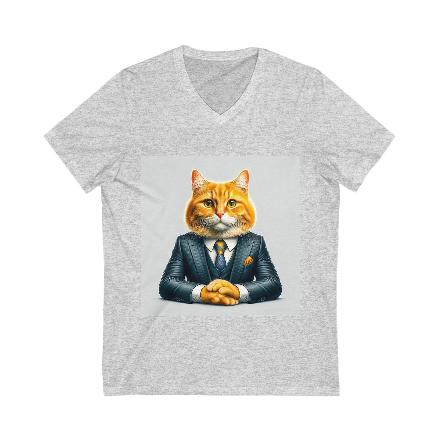 Domestic Cat Unisex Jersey Short Sleeve V-Neck Tee