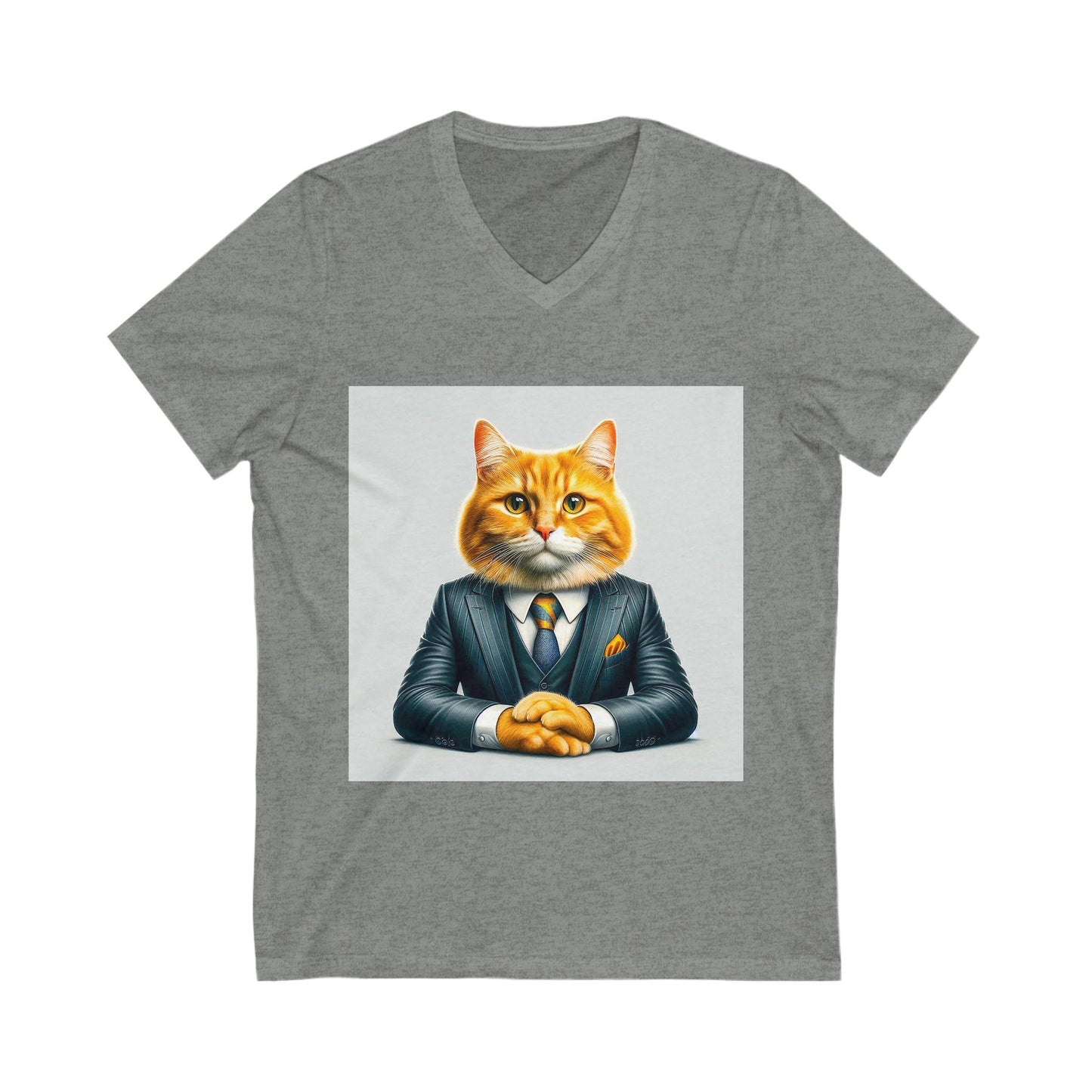 Domestic Cat Unisex Jersey Short Sleeve V-Neck Tee