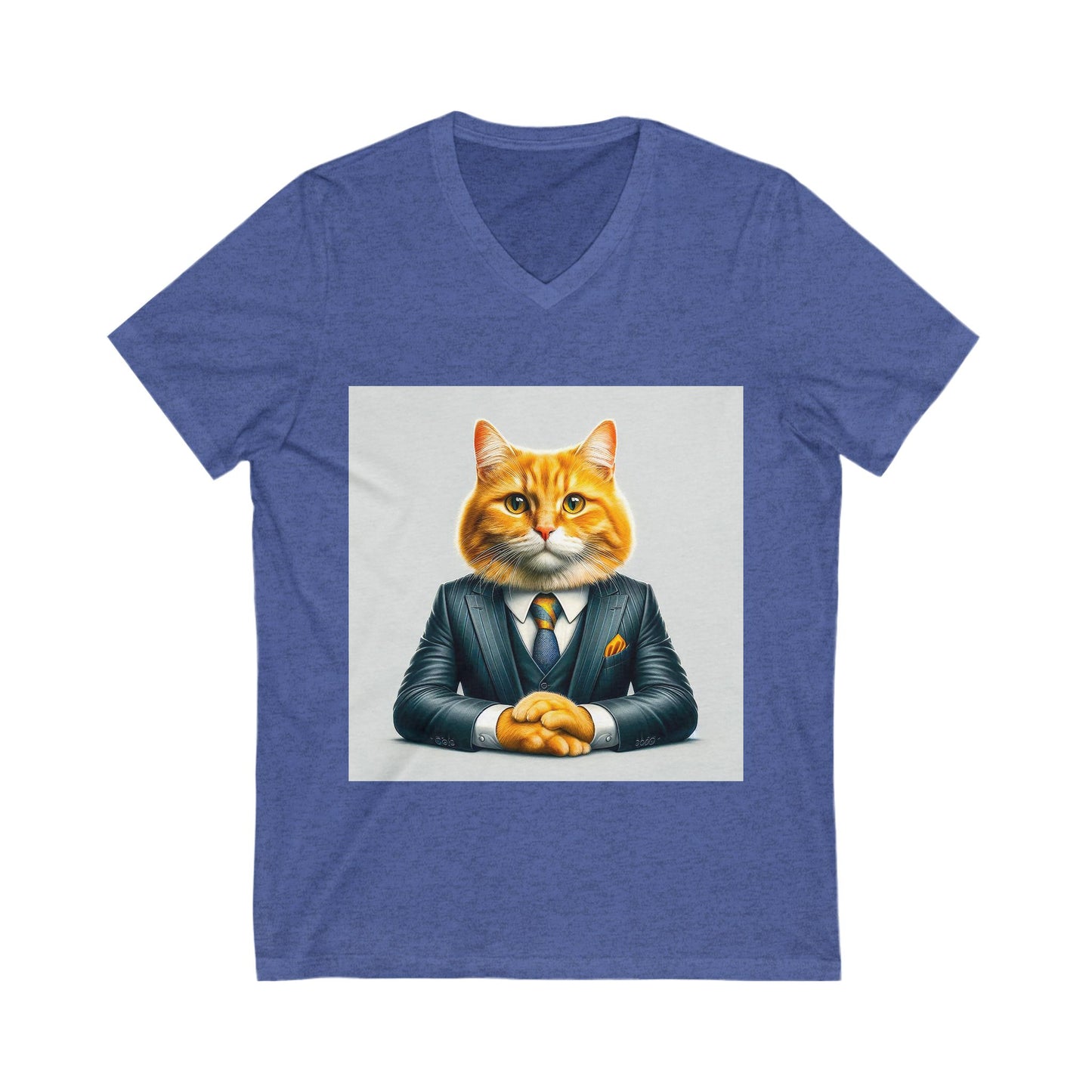 Domestic Cat Unisex Jersey Short Sleeve V-Neck Tee