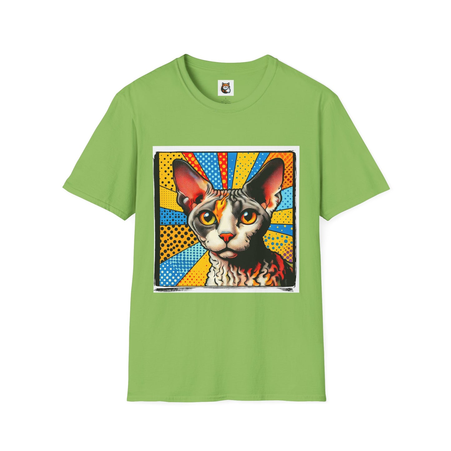 Devon Rex Comic book  Unisex Softstyle T-Shirt