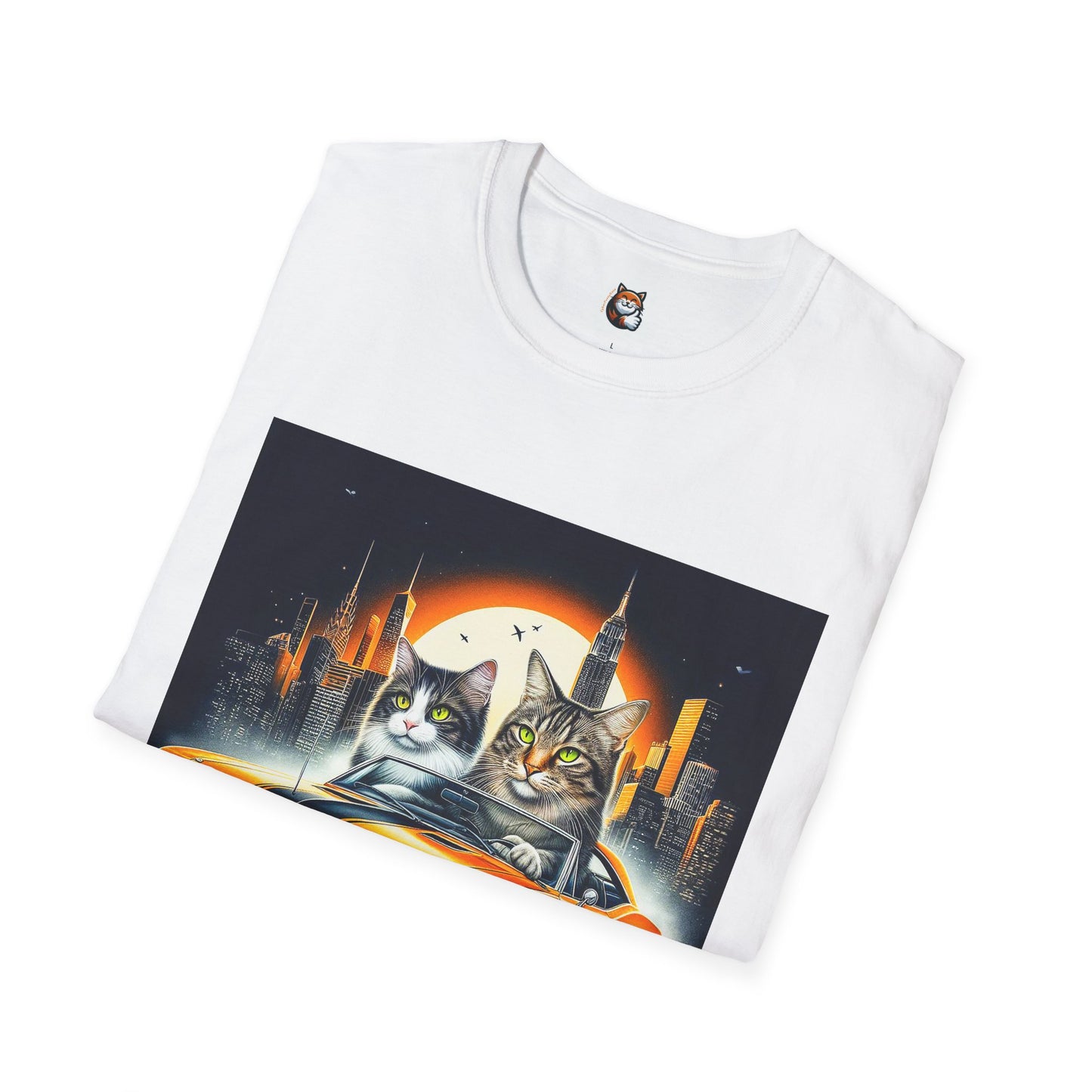 Wacky Domestic Cat Unisex Softstyle T-Shirt