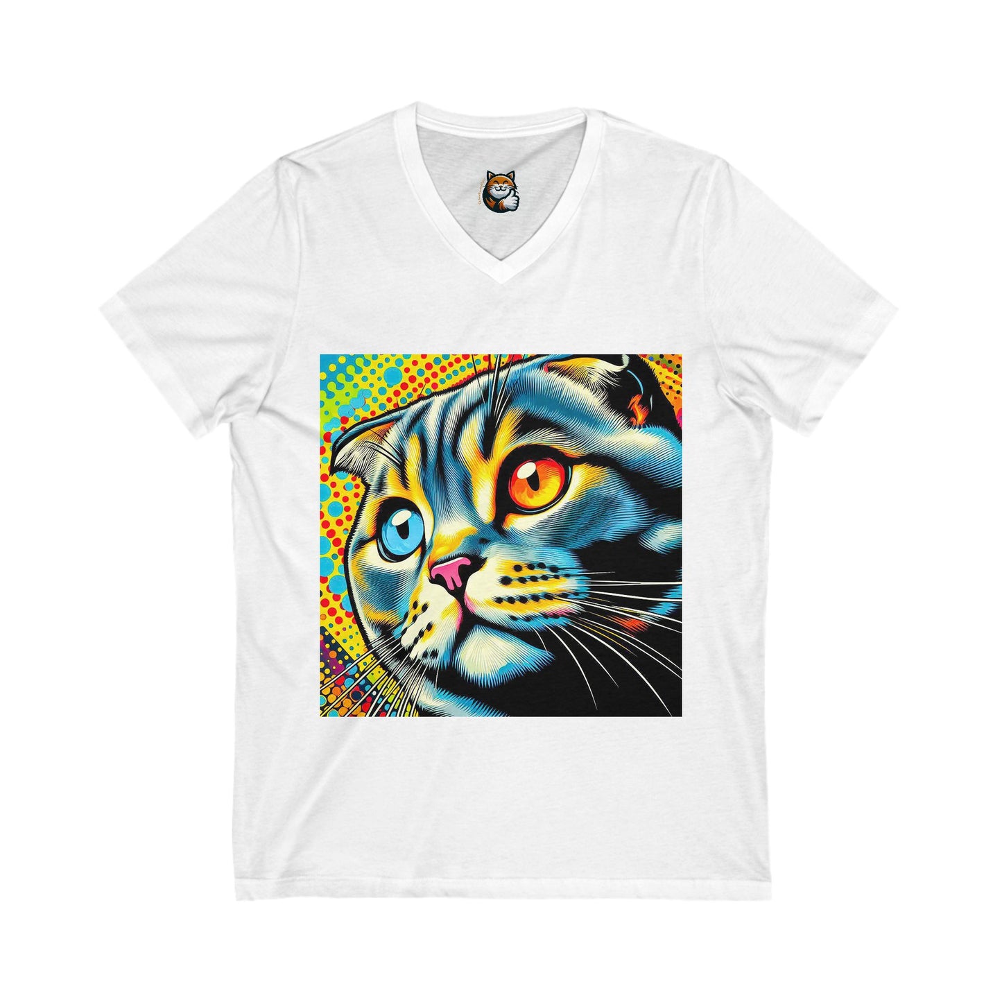 Scottish Fold Cat comic book cutie  Tee