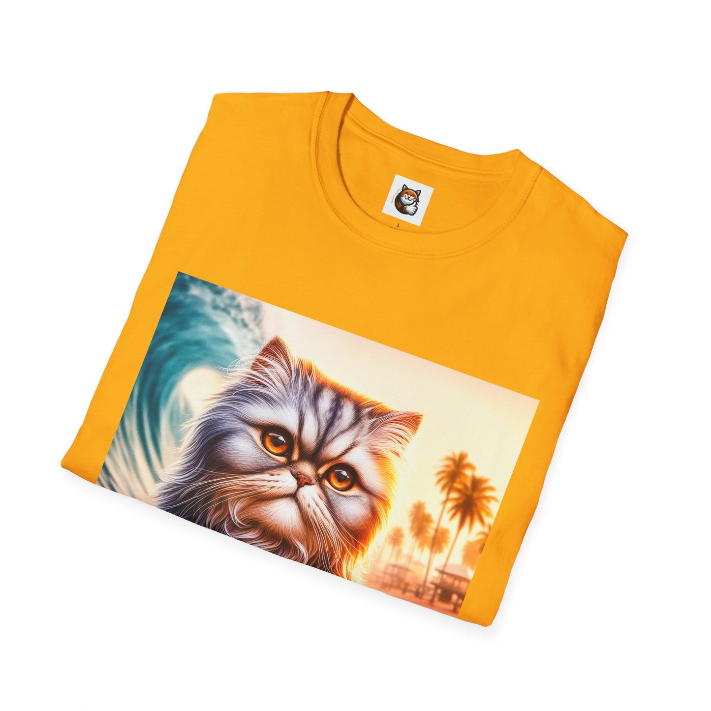 Selkirk Rex Cat T-Shirt angry surfer