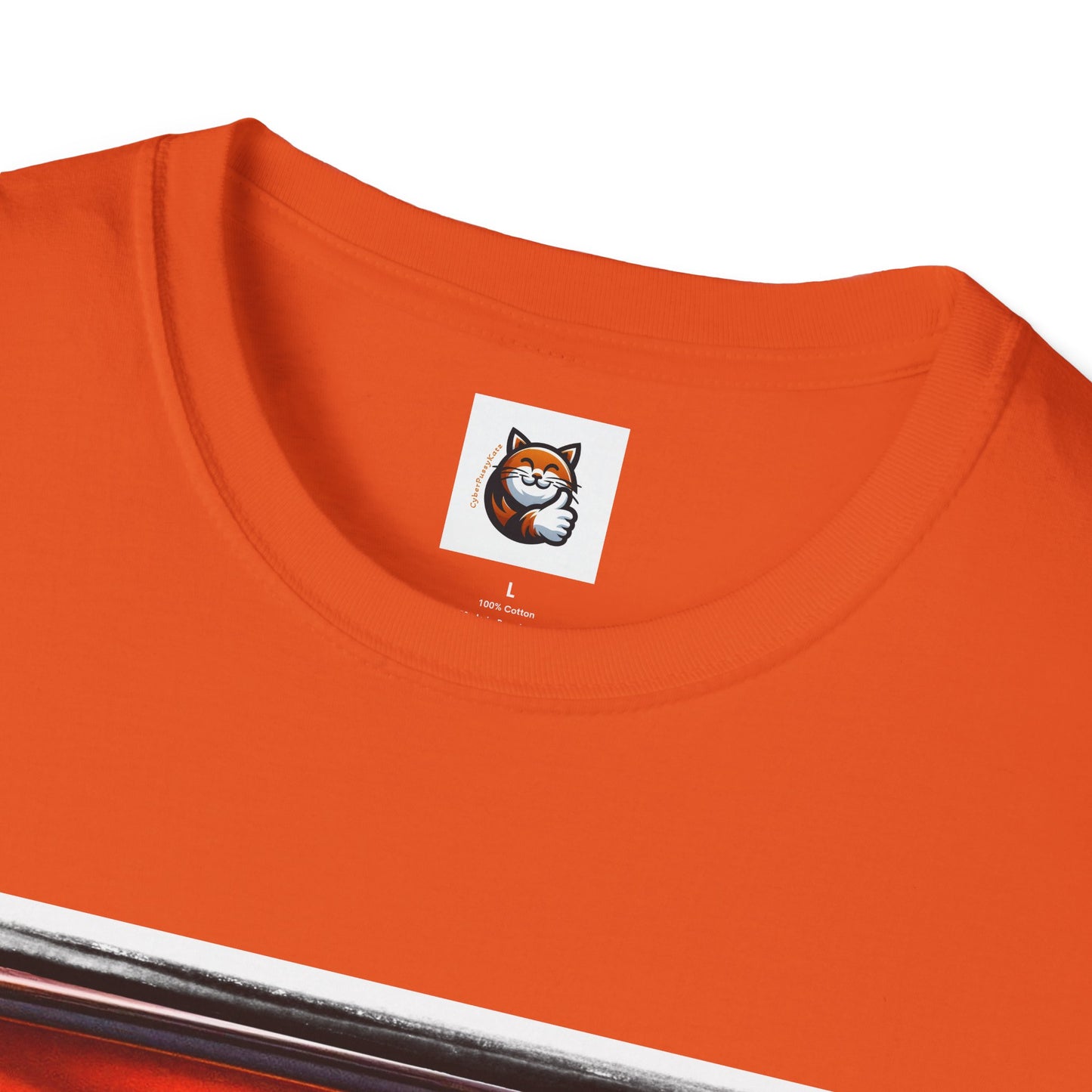 Wacky  Devon Rex couple driving  Unisex Softstyle T-Shirt