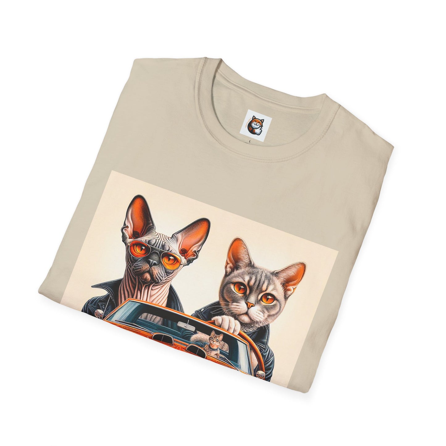 Wacky  Devon Rex Cool cats  Unisex Softstyle T-Shirt