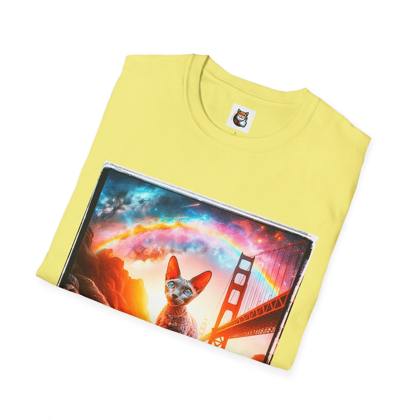 Cornish Rex Cat rainbow sunset T-Shirt