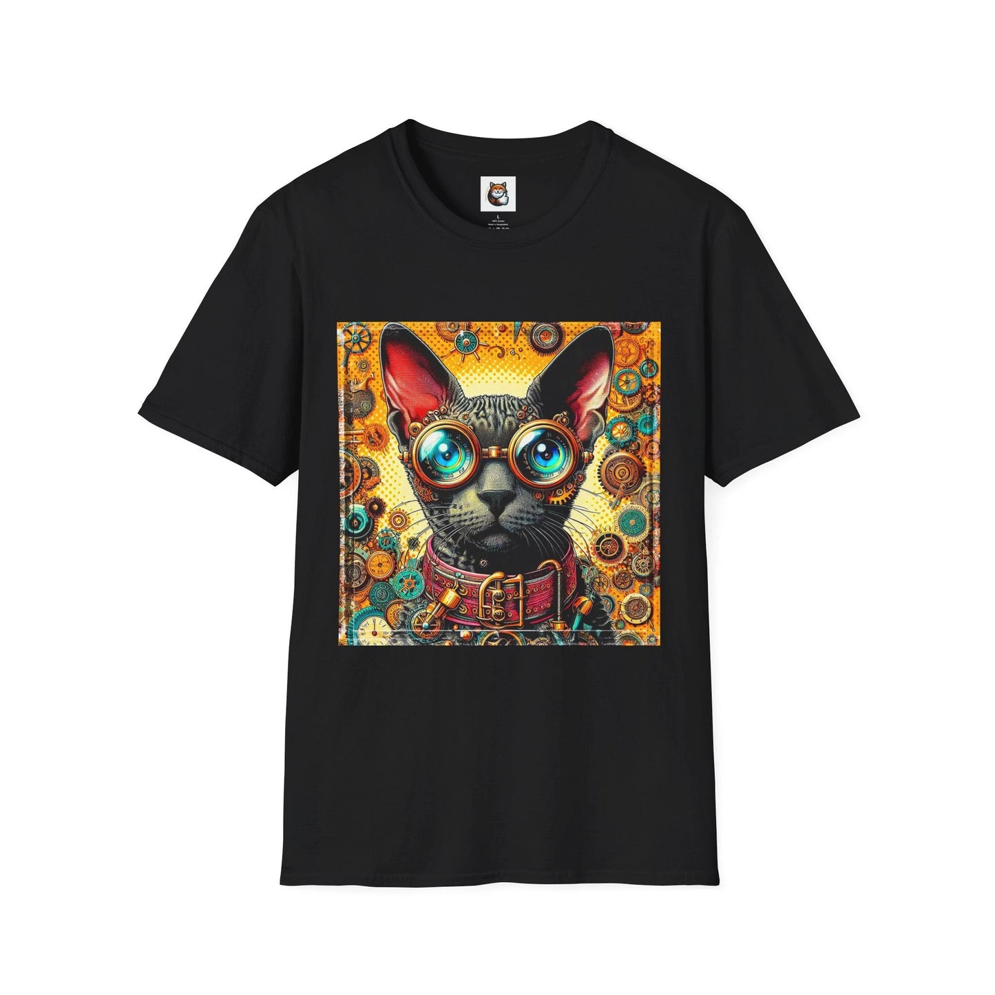 Cornish Rex Cat steam punk T-Shirt by Printify
