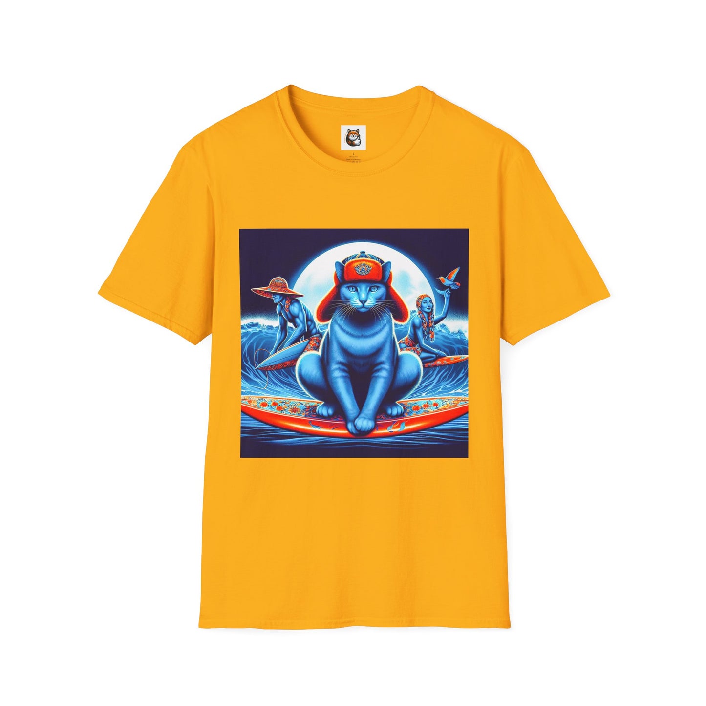 Russian Blue Cat Unisex Softstyle T-Shirt