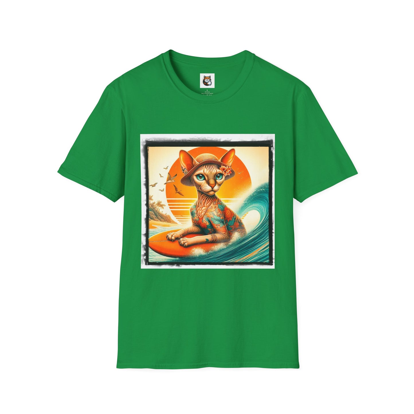 Devon Rex Cat Unisex Softstyle T-Shirt