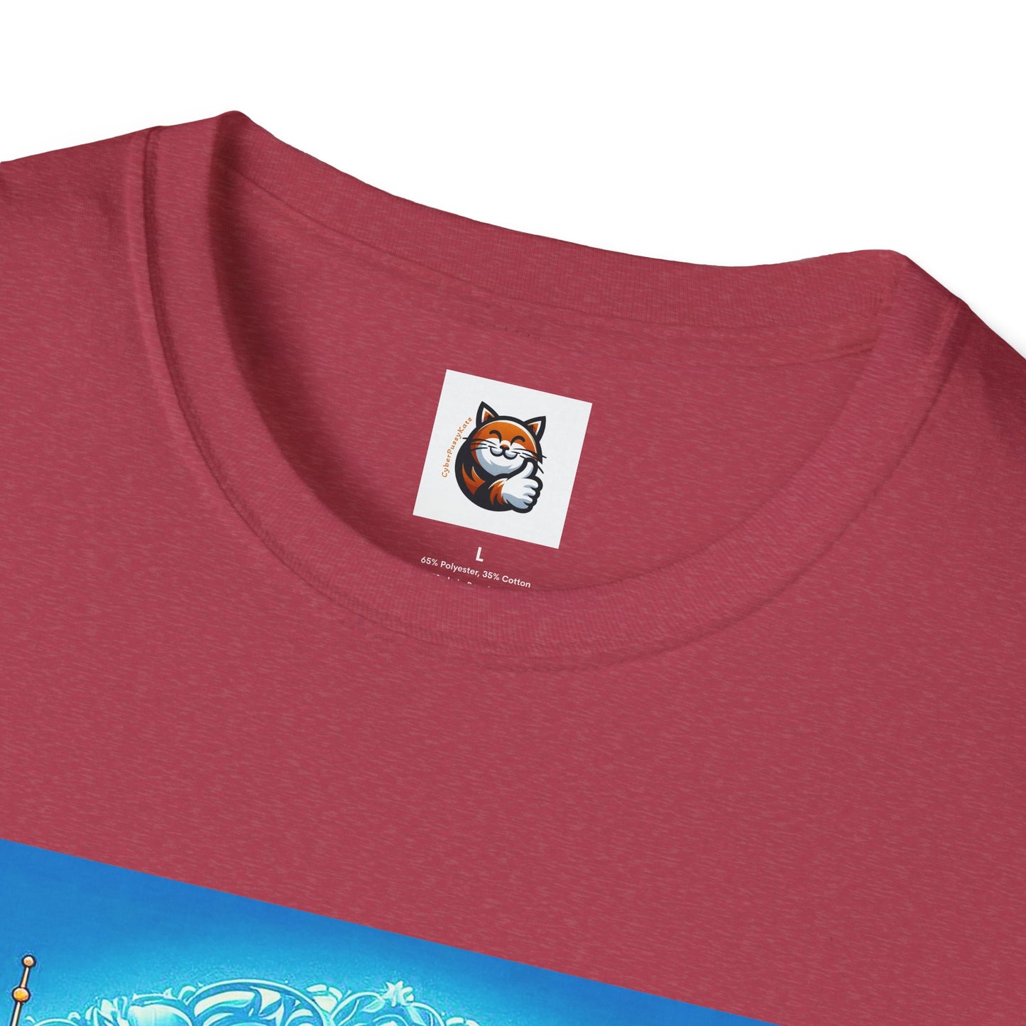 Russian Blue Cat egyptian goddess Softstyle T-Shirt
