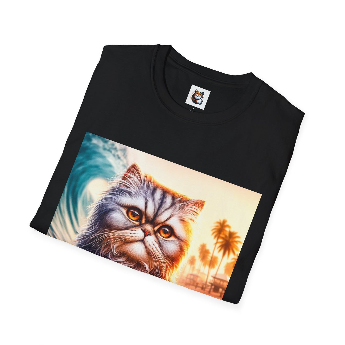 Selkirk Rex Cat T-Shirt angry surfer