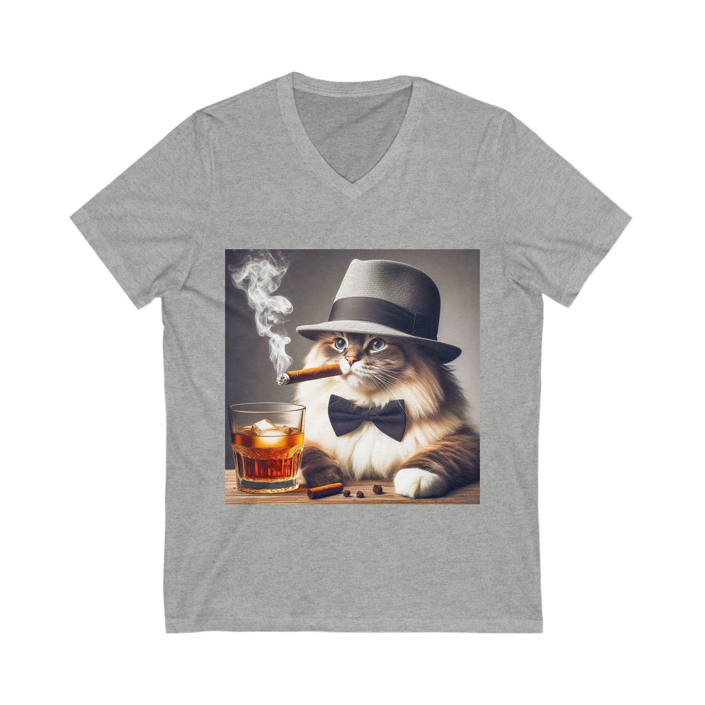 Ragdoll Cat Unisex Jersey Short Sleeve V-Neck Tee
