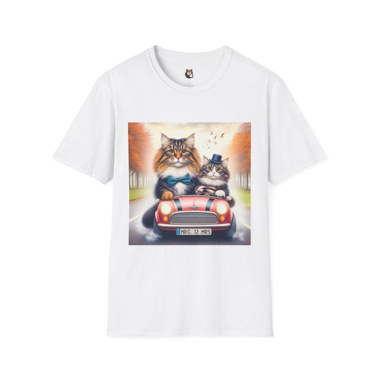 Wacky Norwegian Forest Cat Unisex Softstyle T-Shirt