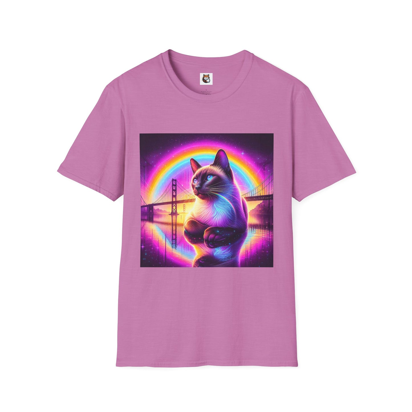 Siamese Cat purple rainbow