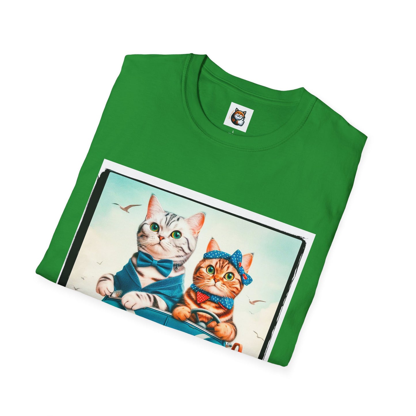American Shorthair couple driving Softstyle T-Shirt