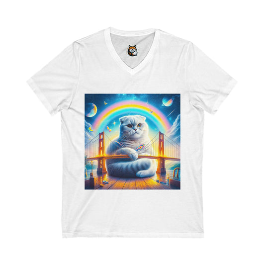 Scottish Fold Cat pretty rainbow shirt