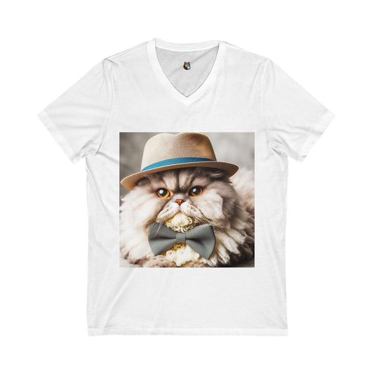 Selkirk Rex  V-Neck cute bow tie