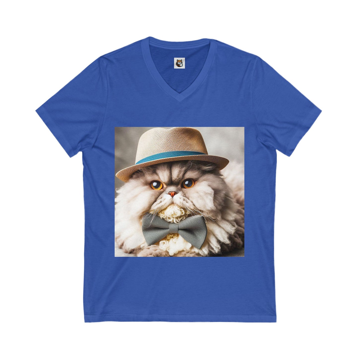 Selkirk Rex  V-Neck cute bow tie