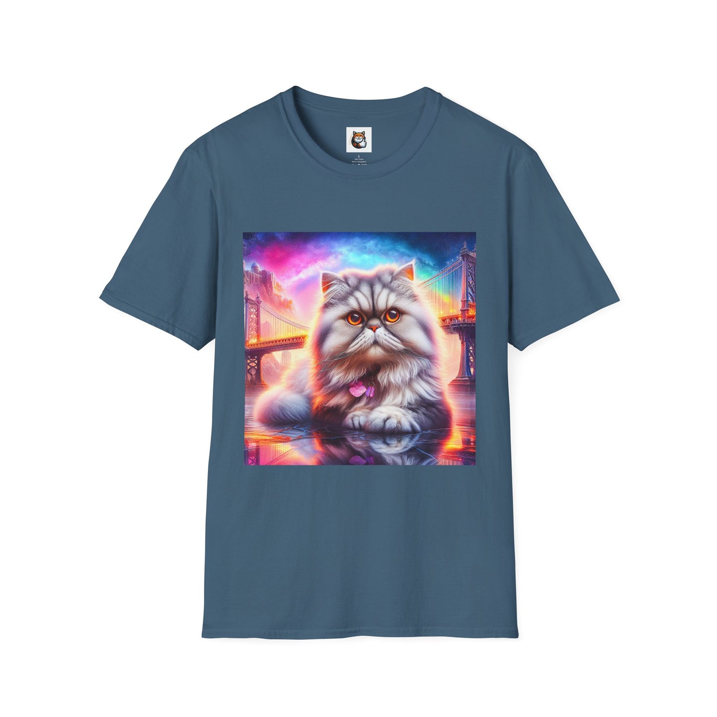 Selkirk Rex Cat T-Shirt purple sunset