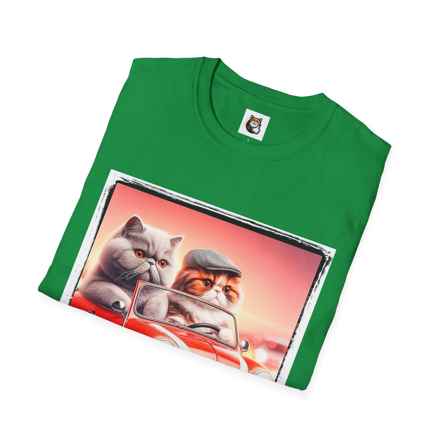 Wacky Exotic Shorthair Cat Unisex Softstyle T-Shirt