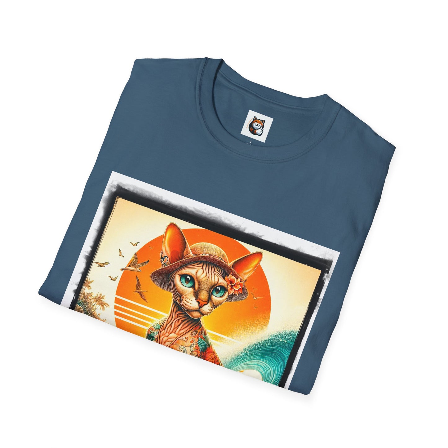 Devon Rex Cat Unisex Softstyle T-Shirt