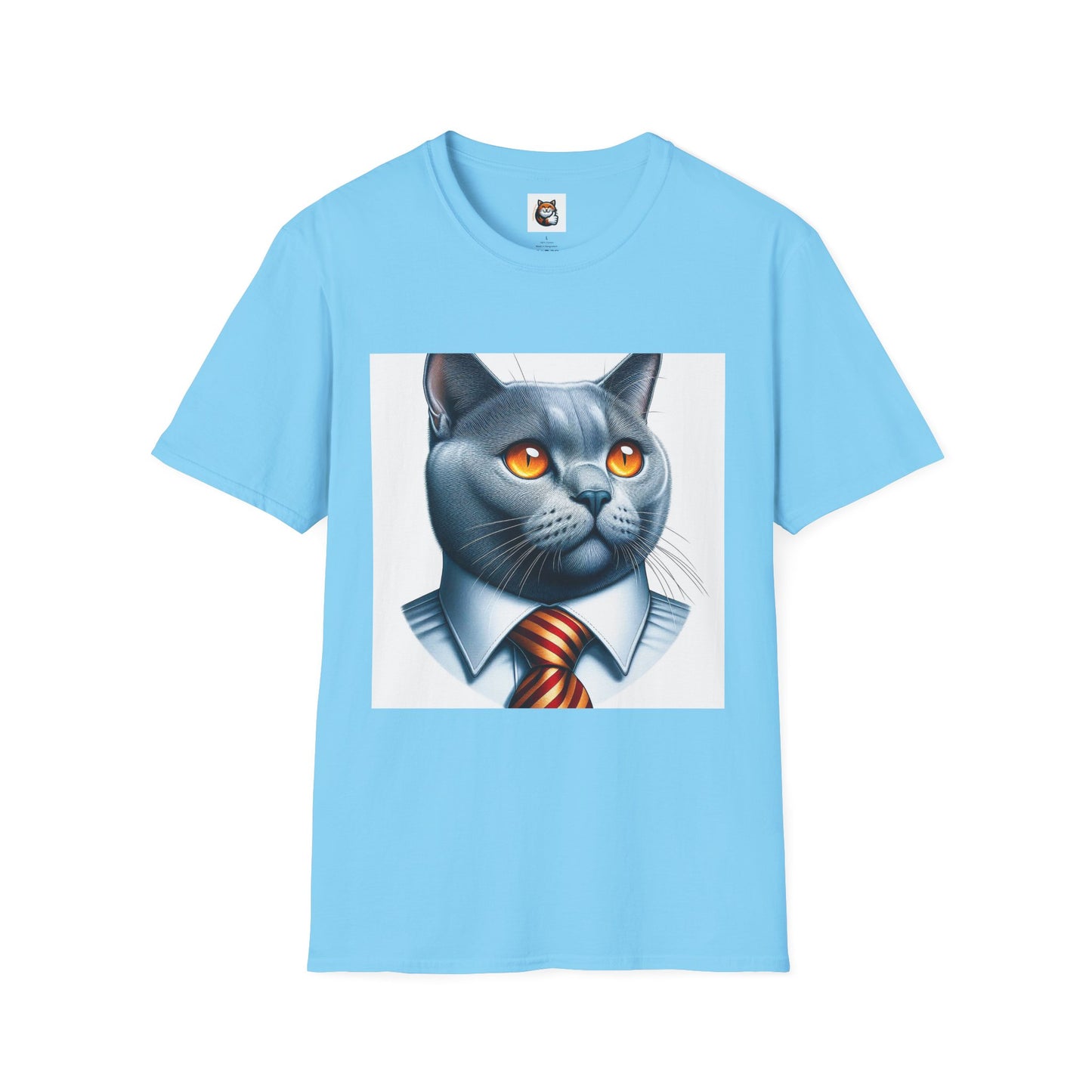Russian Blue Cat suit and tie  T-Shirt