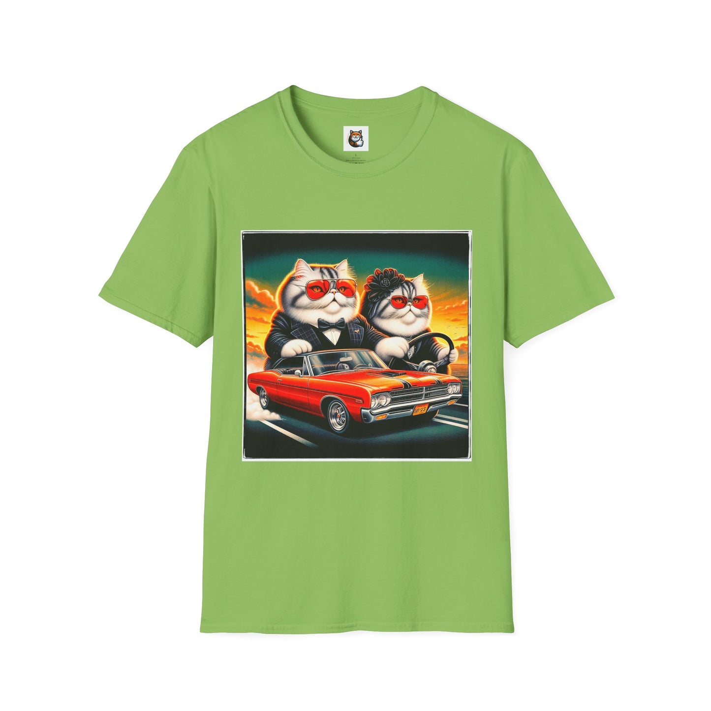 Wacky Exotic Shorthair Cat Unisex Softstyle T-Shirt