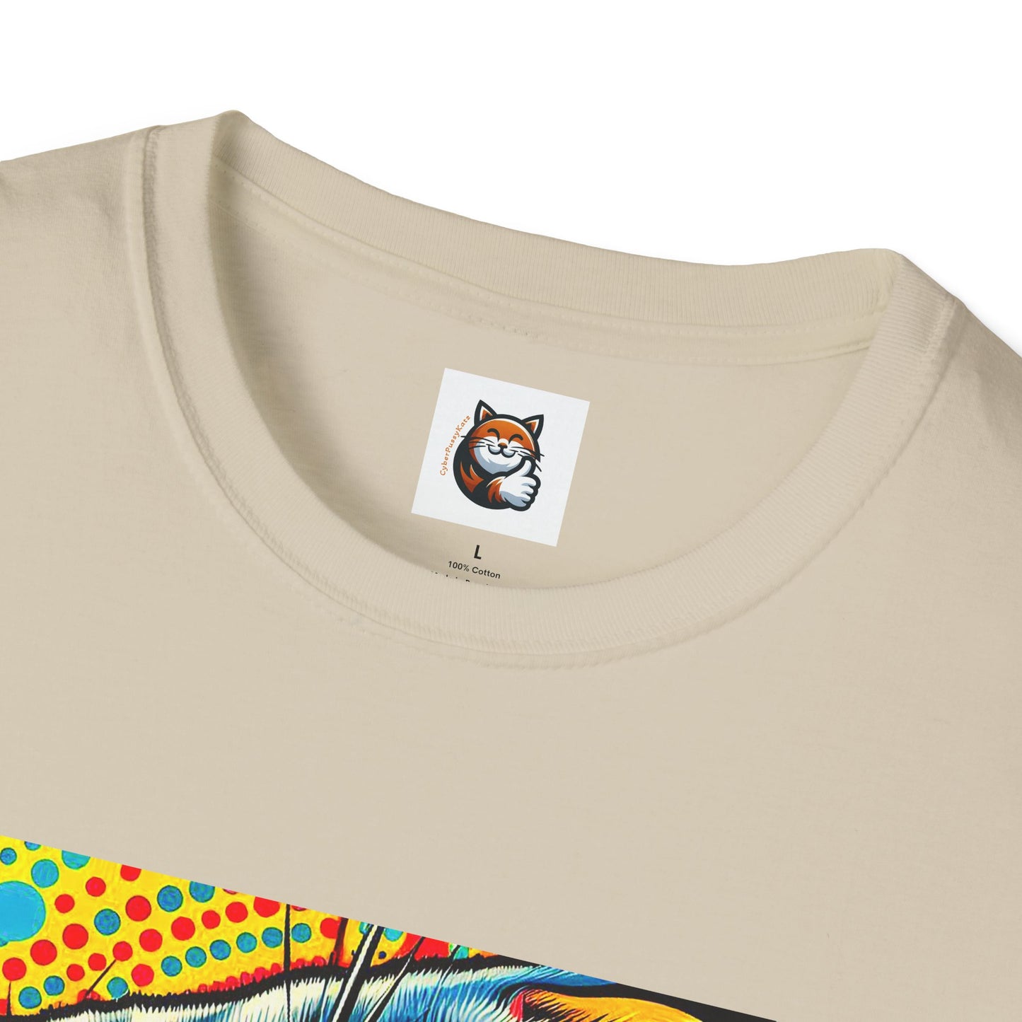 Scottish Fold Cat yellow comic book shirt